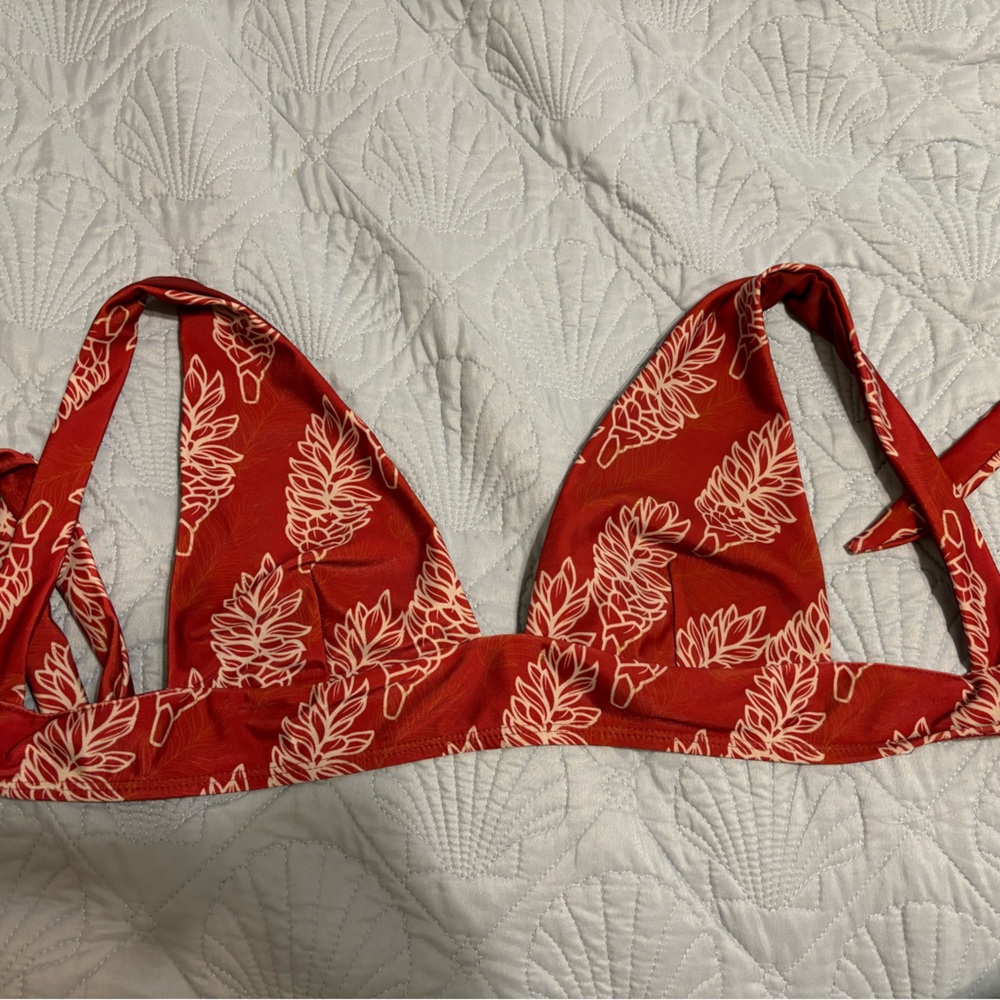 Red and White w Ginger Bathingsuit